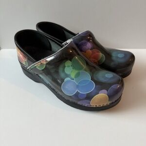 DANSKO Clog Wedge Nurse Multicolor Bubble Medical Shoes Sz EU38 US 7.5/8